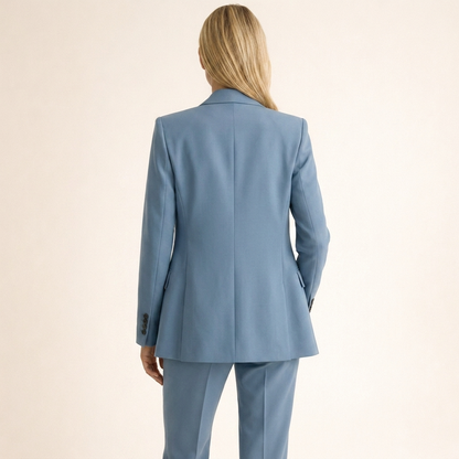 Damen Hosenanzug Blazer & weite Hose Set Business Elegant