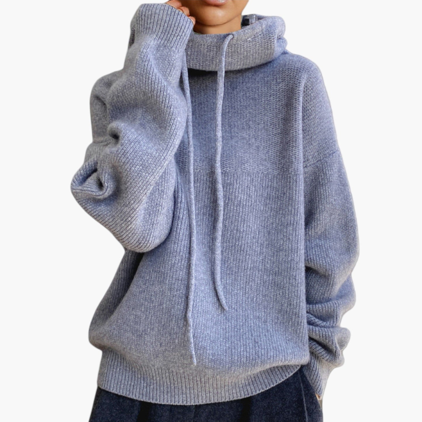 Damen Kapuzenpullover Strick Sweatshirt Lässig & Gemütlich für Alltag und Freizeit