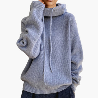 Damen Kapuzenpullover Strick Sweatshirt Lässig & Gemütlich für Alltag und Freizeit