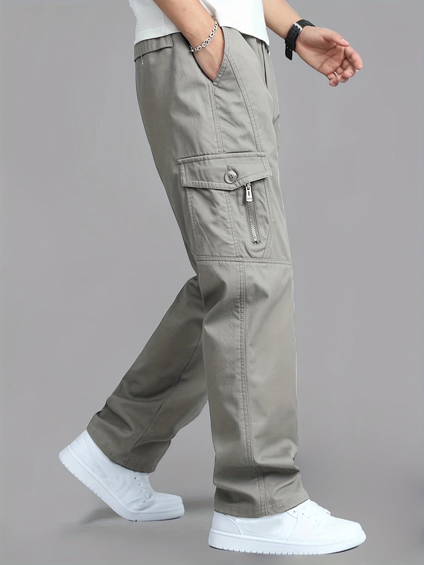 Herren Cargo-Hose Relaxed Fit mit Taschen – Urban Streetwear & Freizeit