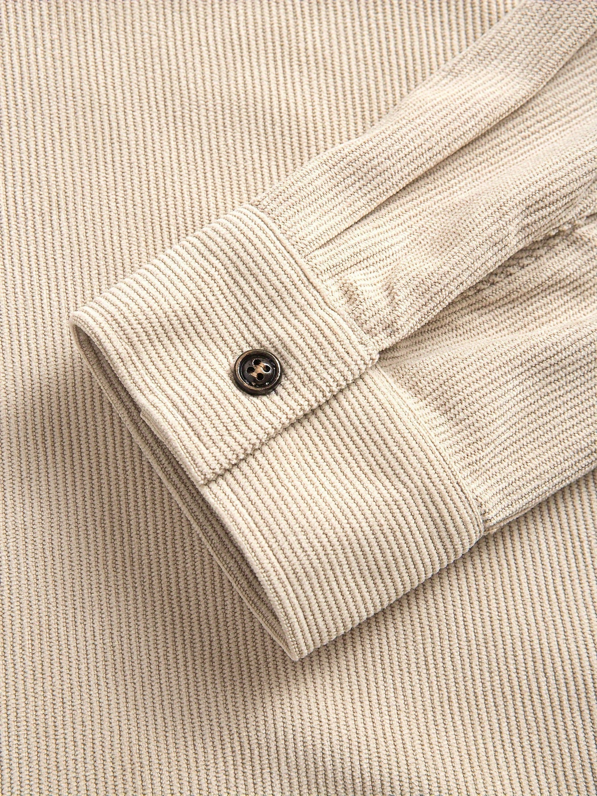 Herren Cordhemd Overshirt mit zwei Brusttaschen Langarm Freizeithemd