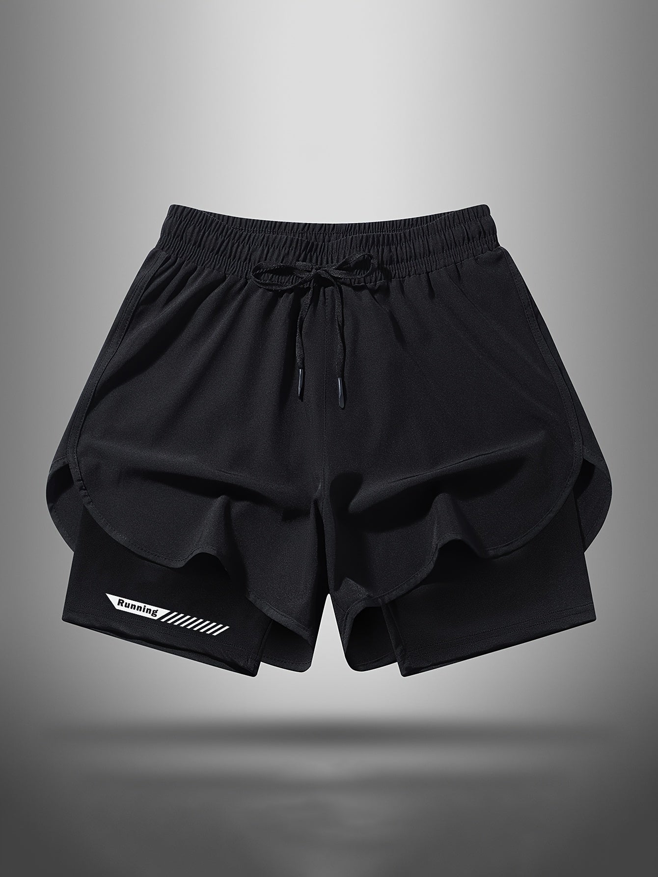 Herren Laufshorts 2-in-1 Sport Fitness Trainingsshorts mit Innenhose