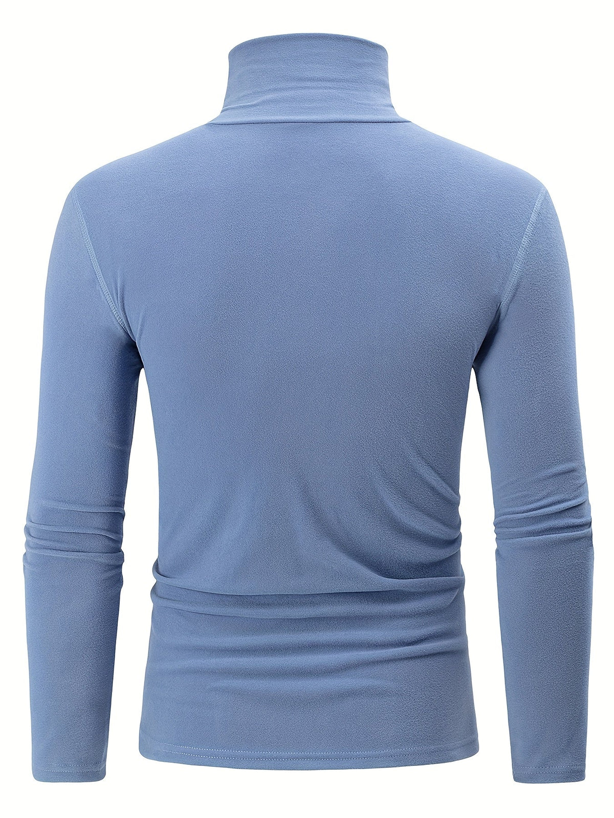 Herren Rollkragenpullover Langarmshirt Slim Fit 4er-Set Schwarz Weiß Grau Blau