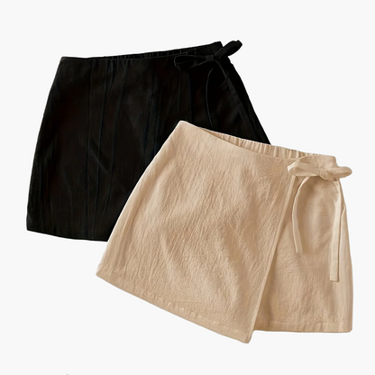 Damen Wickelrock mit Schleife – Modischer City-Look für Alltag und Freizeit