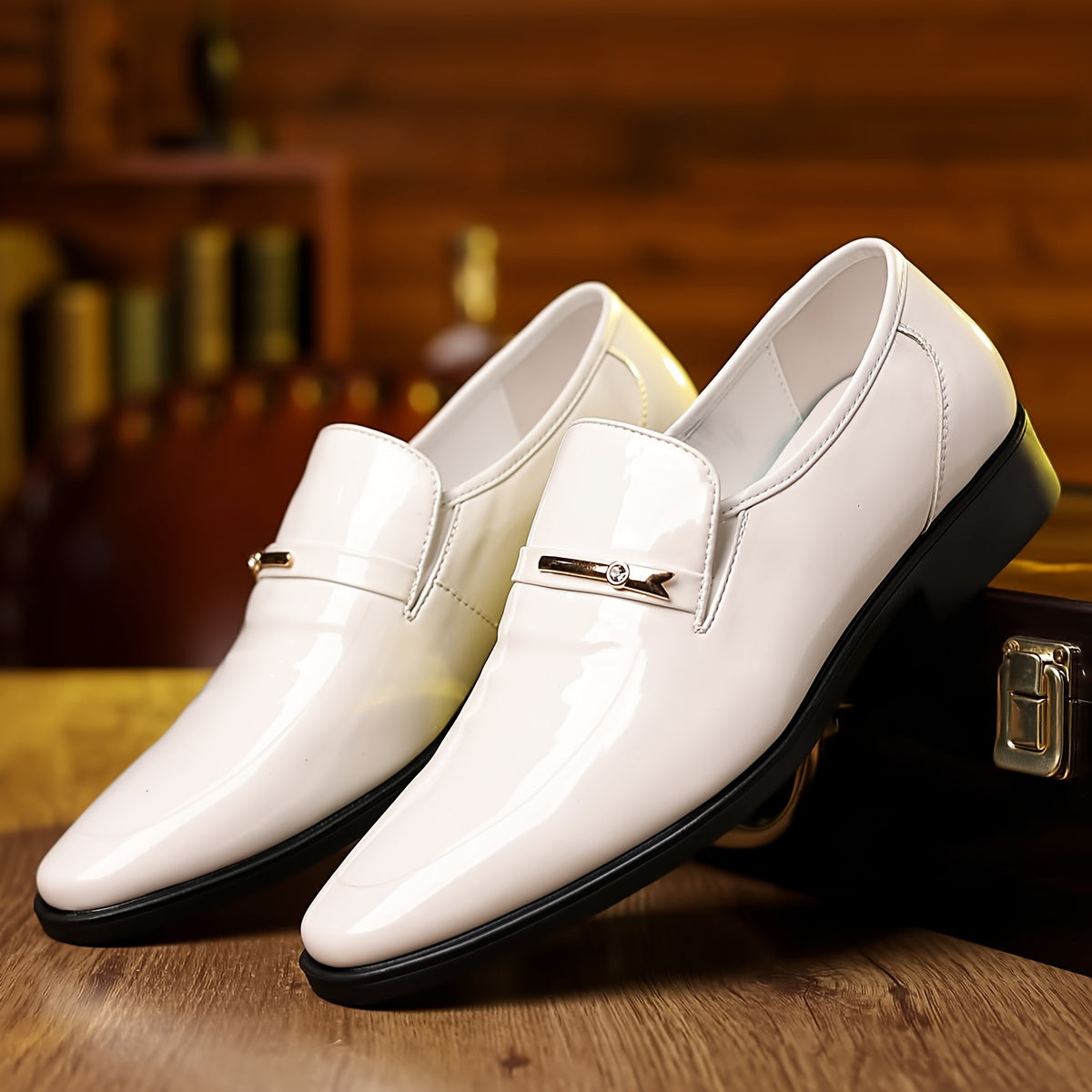 Herren Elegante Business Slipper – Klassische Lackschuhe für Büro & festliche Anlässe