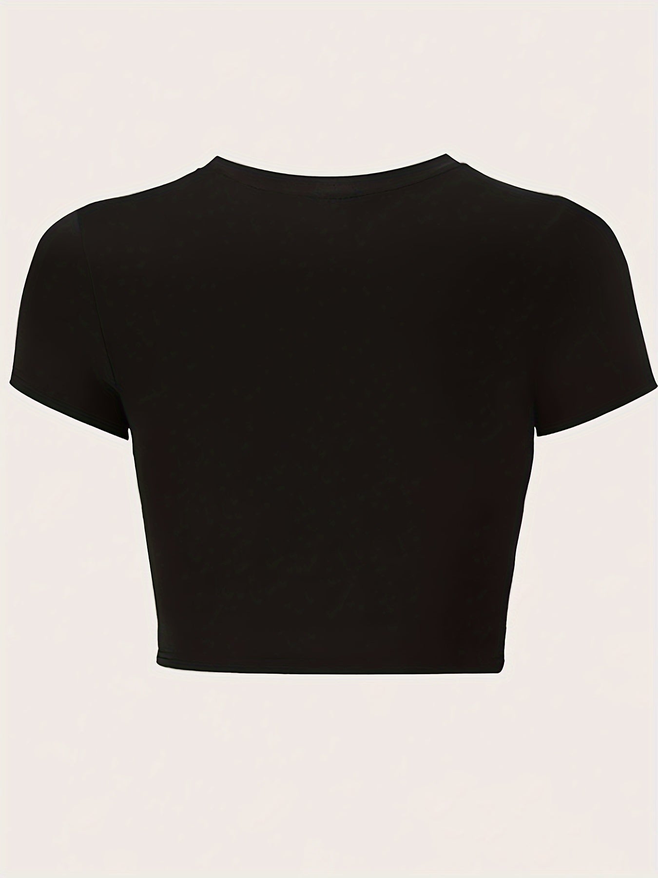Damen Crop Top T-Shirt mit Spruch und Schleifen-Print – Trendiges Statement Shirt für Freizeit & Alltag