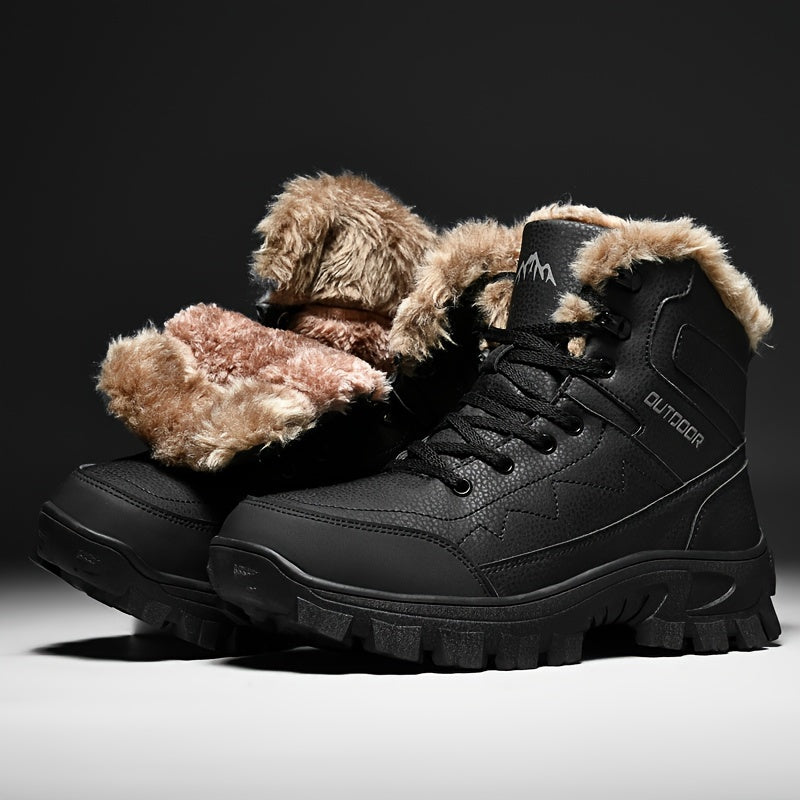 Winterstiefel gefüttert für Herren mit Schnürsenkeln Outdoor-Optik