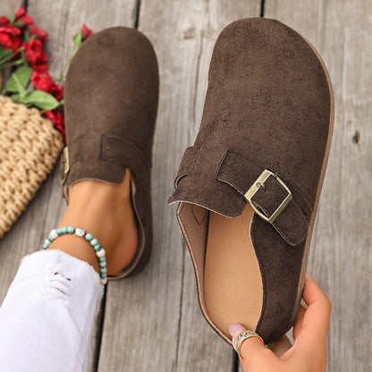 Damen Clogs Slip-On mit Schnalle – Bequeme Freizeit Pantoletten für Alltag und Garten