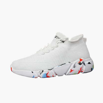 Herren Sneaker Sportliche Freizeitschuhe mit Farbigen Sohlen – Lässig & Modern für Alltag und Sport
