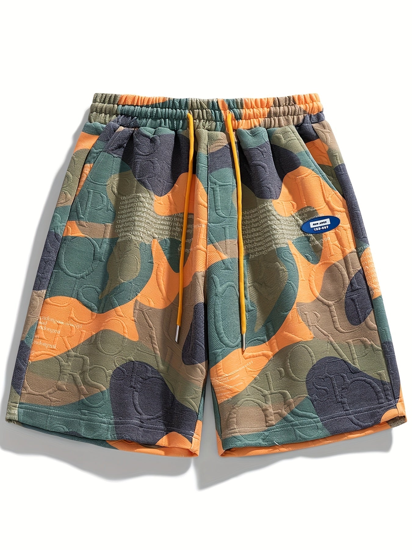 Herren Urban Style Grafik-Shorts mit Camouflage-Muster und Prägung – Freizeit & Streetwear