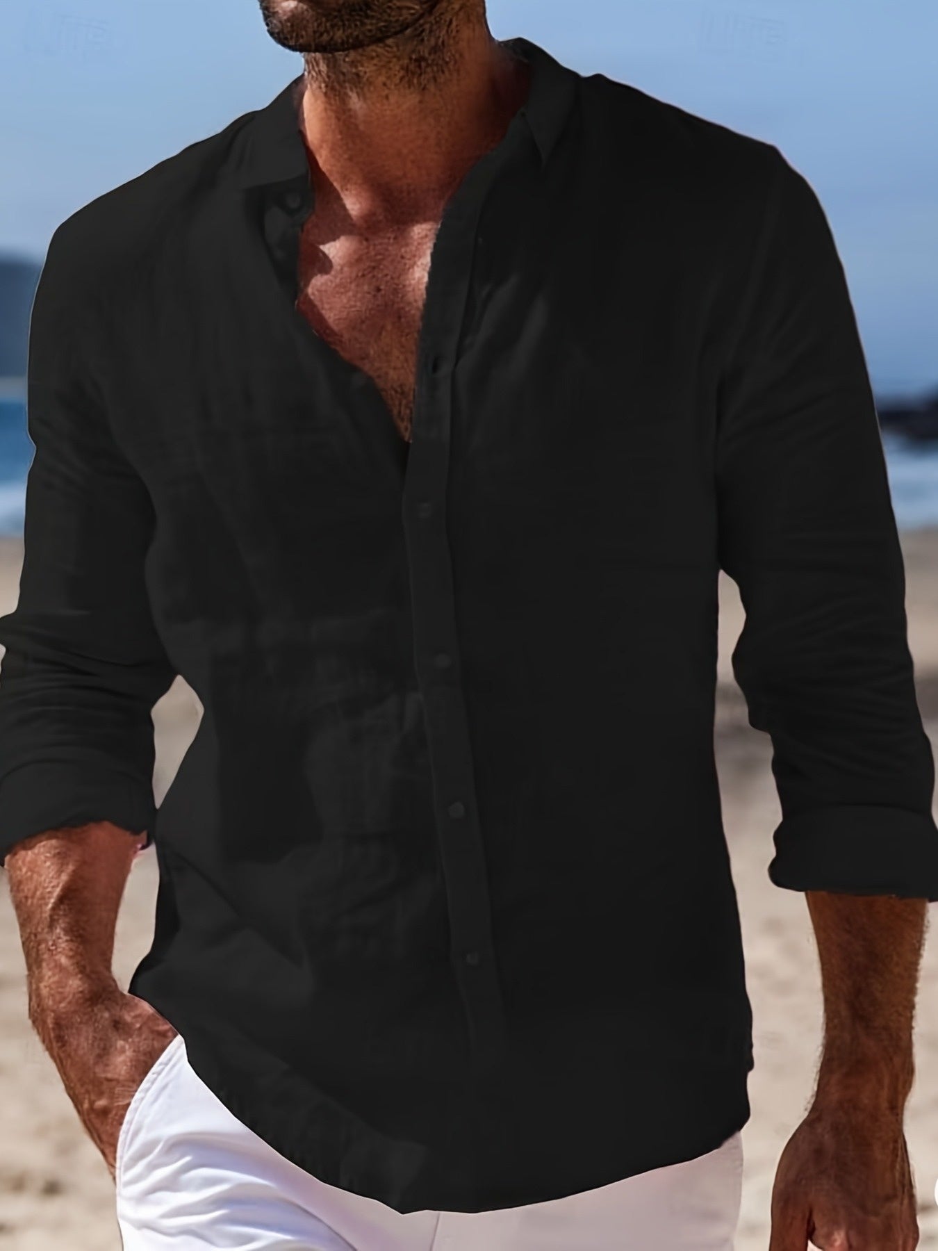 Herren Freizeithemd Leicht Sommer Strand Look – Lässiger Stil für entspannte Anlässe