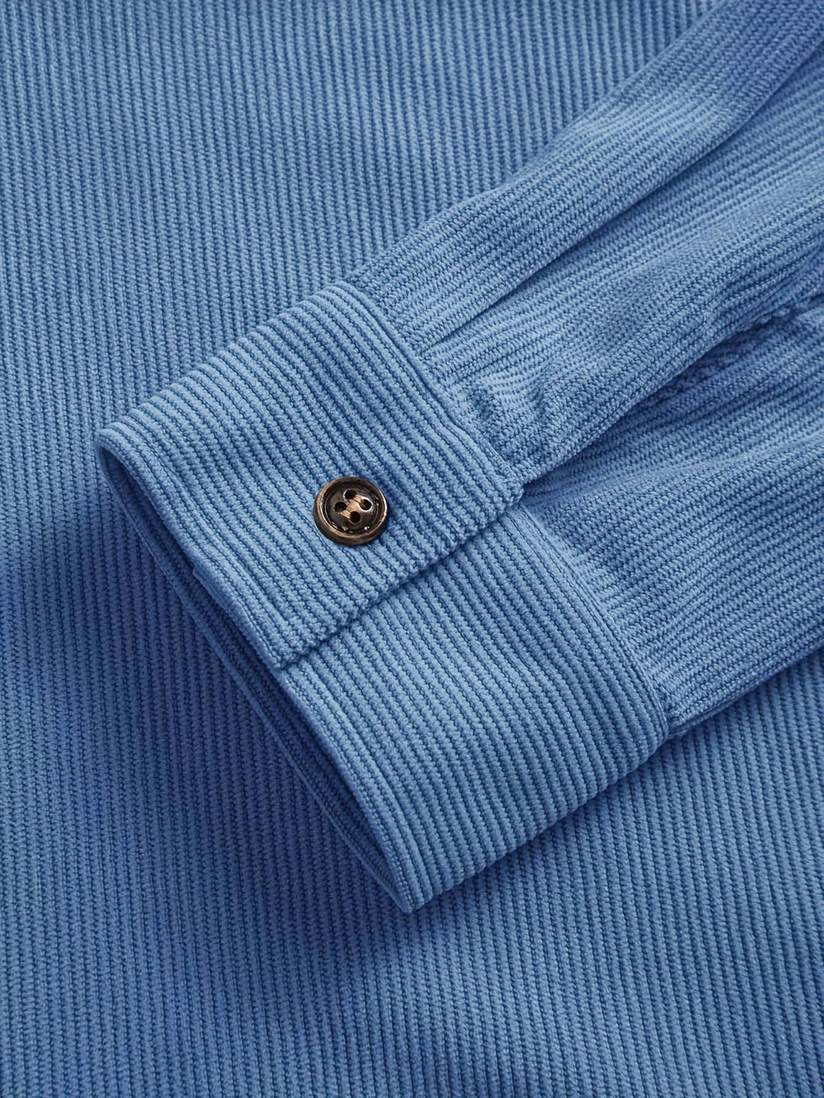 Herren Cordhemd Overshirt mit zwei Brusttaschen Langarm Freizeithemd