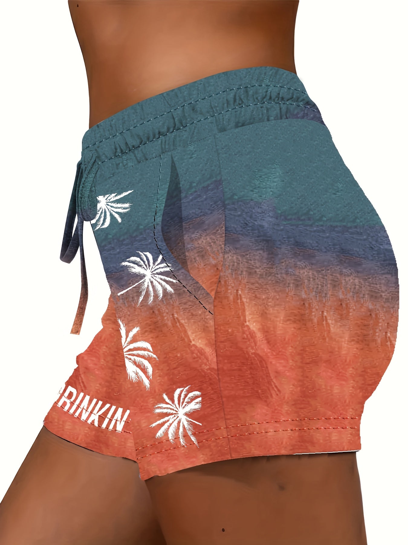 Damen Freizeit-Shorts mit Print und Kordelzug – Perfekt für den Sommer und Urlaub