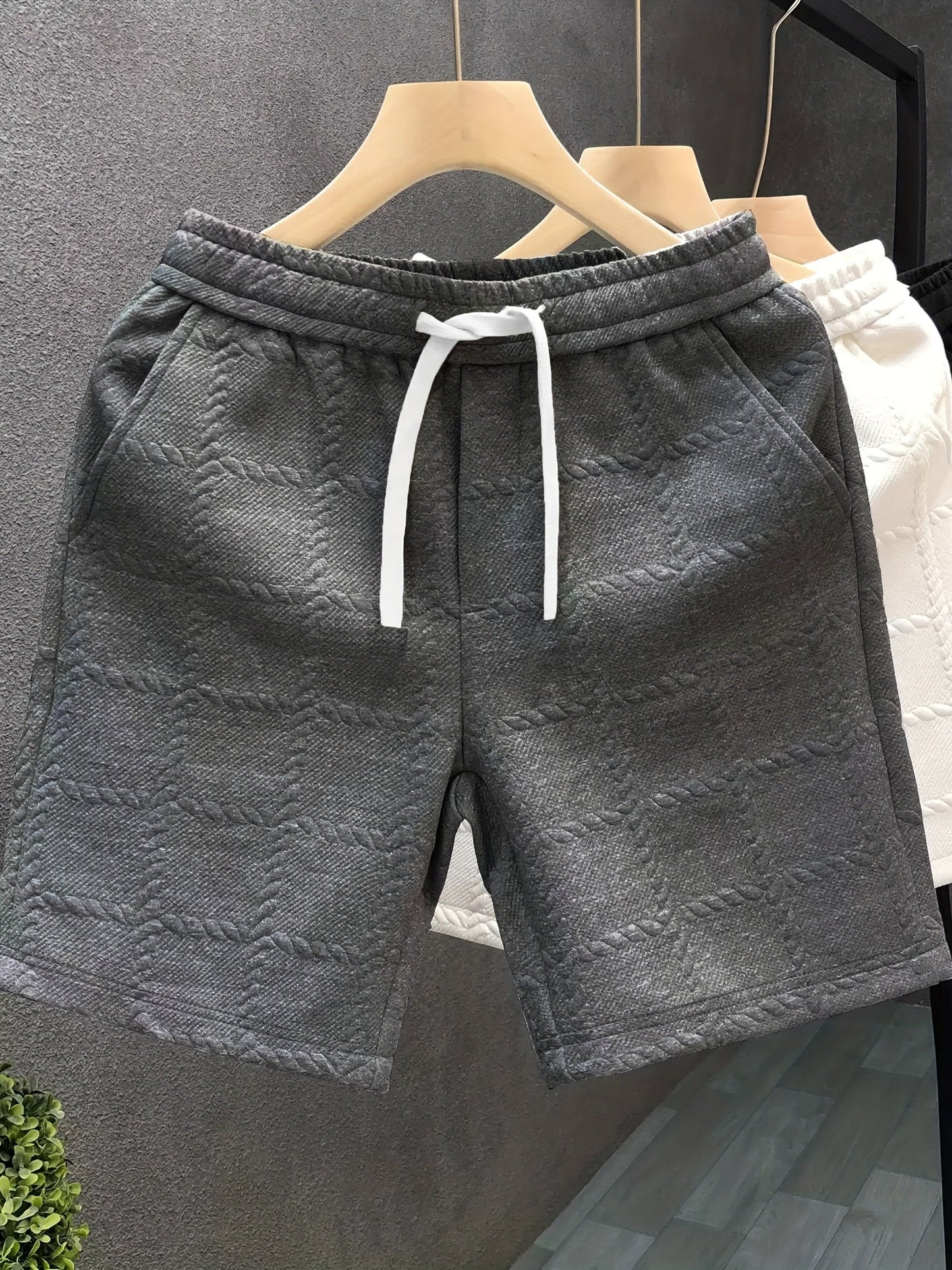 Herren Designer-Shorts mit 3D-Prägung – Modische Freizeit- und Loungewear