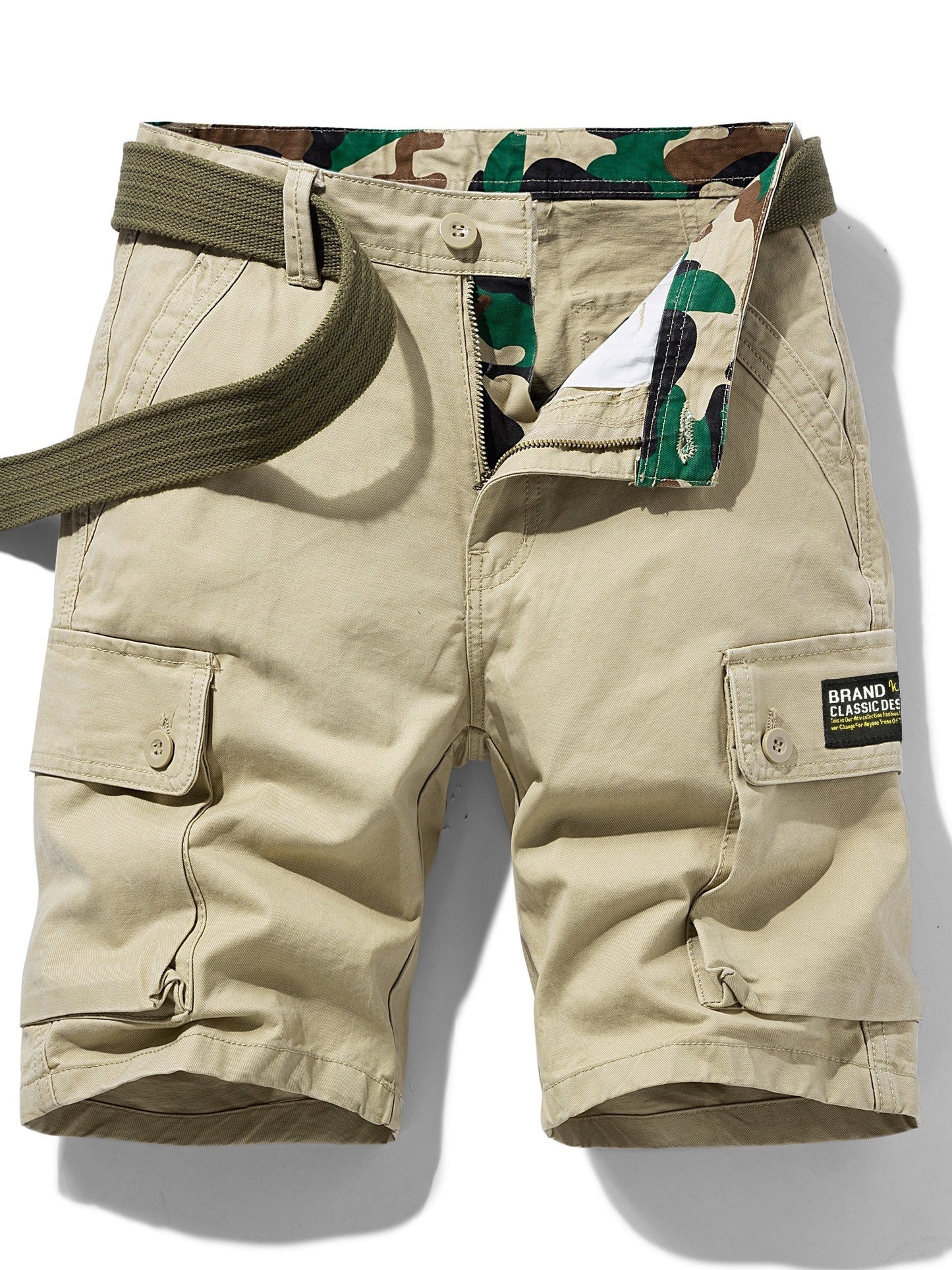 Herren Cargo Shorts mit Gürtel – Klassisches Freizeitdesign, Ideal für Outdoor und Alltag