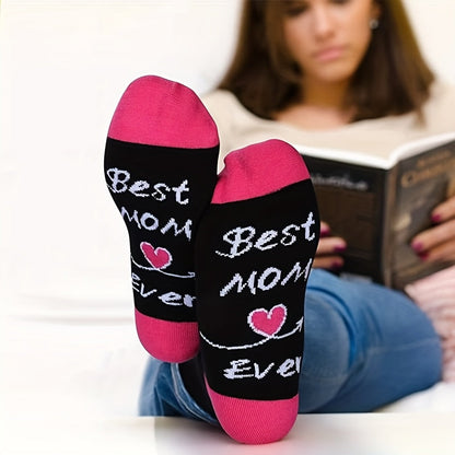 Damen Muttertag Socken – Lustige Best Mom Ever Geschenk-Socken für Frauen – Perfekt für Mütter zum Muttertag oder Geburtstag