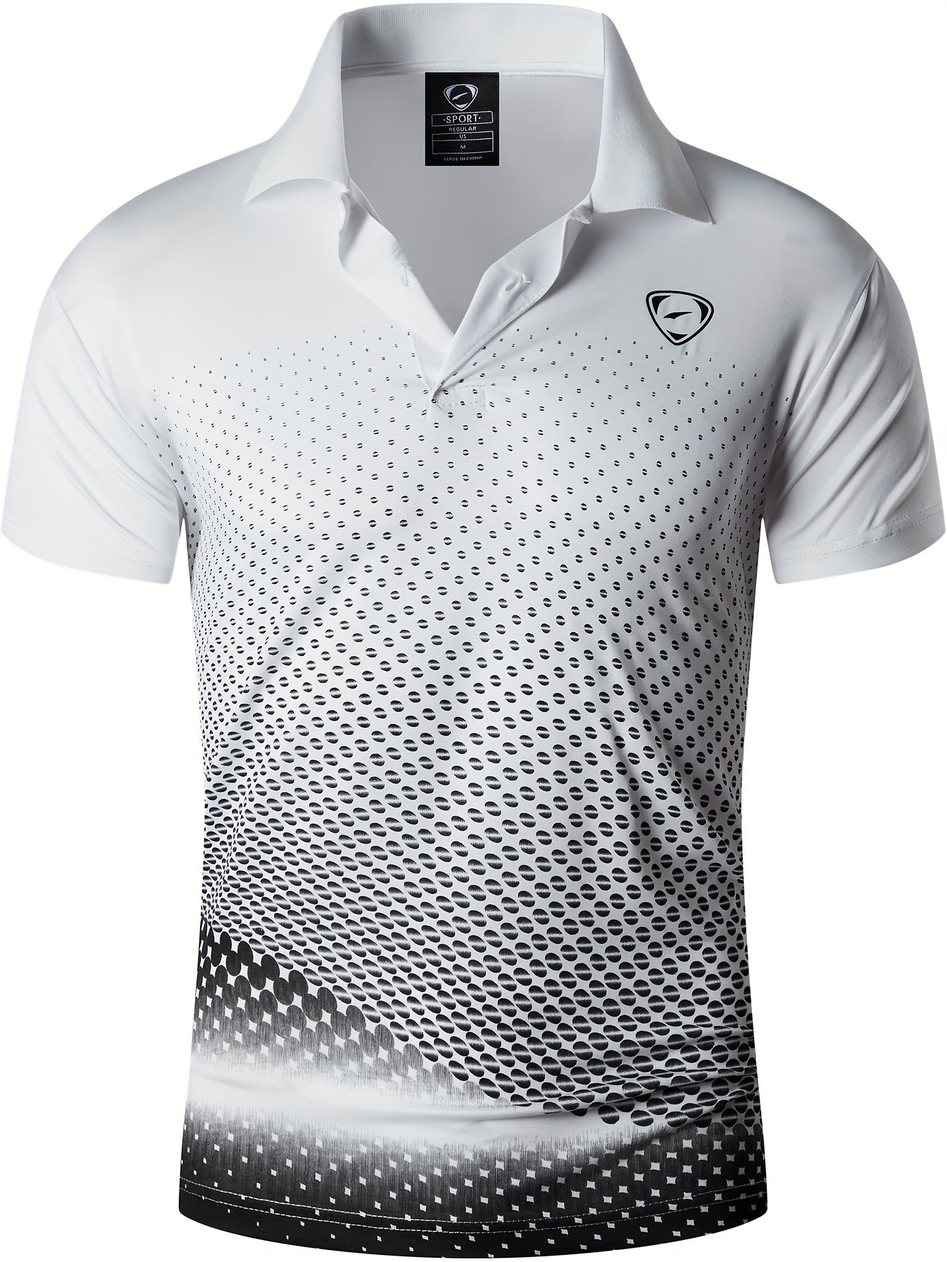 Herren Sport Polohemd mit modernem Grafikdesign – Perfekt für Training, Golf und Freizeit