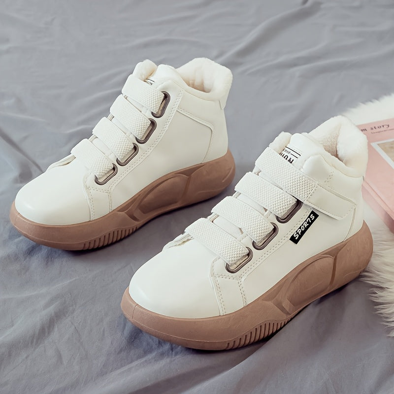 Damen High-Top Sneaker mit Klettverschluss und Futter