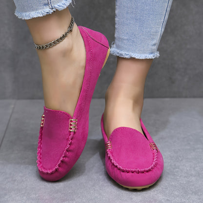Damen Mokassins Bequeme Slipper für Alltag und Freizeit