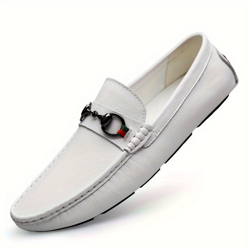 Herren Mokassins Slip-On Loafer mit Schnalle – Eleganter Freizeitschuh für Alltag und Freizeit