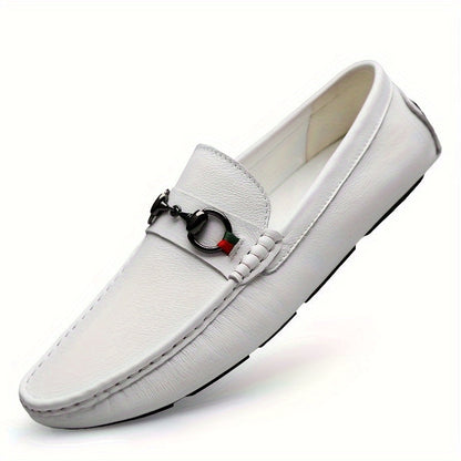 Herren Mokassins Slip-On Loafer mit Schnalle – Eleganter Freizeitschuh für Alltag und Freizeit