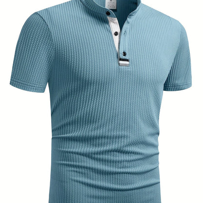 Herren Poloshirt mit Stehkragen und Knopfleiste – Modernes Freizeit- und Business-Oberteil