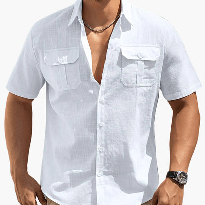 Herren Kurzarm Freizeithemd mit Brusttaschen – Legerer Sommer Style für Alltag und Urlaub