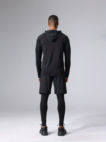 Herren Sport-Trainingsanzug 5-teilig – Fitness & Lauf Set, athletischer Stil