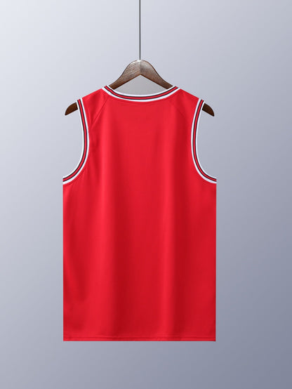Herren Basketball Trikot Set – Vintage Streetwear Tank Top mit Chicago Print und Nummer 30, Sport & Freizeit