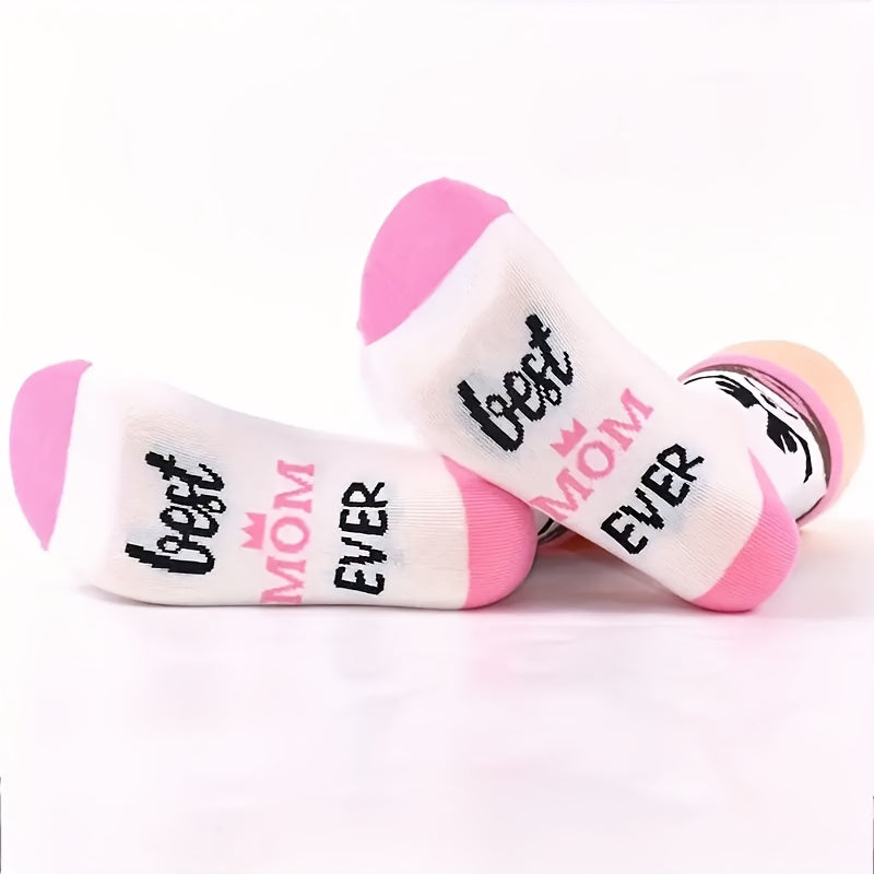Damen Socken Best Mom Ever – Lustige Muttertags Geschenk Kuschelsocken für Frauen