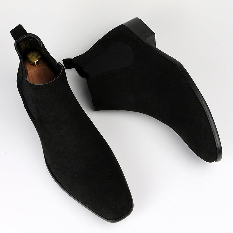 Chelsea Boots Herren Wildleder-Optik Klassisch Elegante Stiefeletten