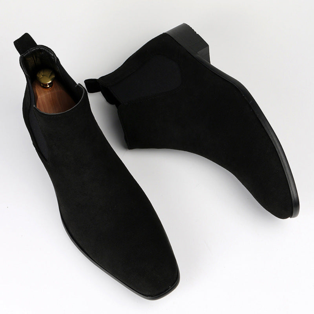 Chelsea Boots Herren Wildleder-Optik Klassisch Elegante Stiefeletten