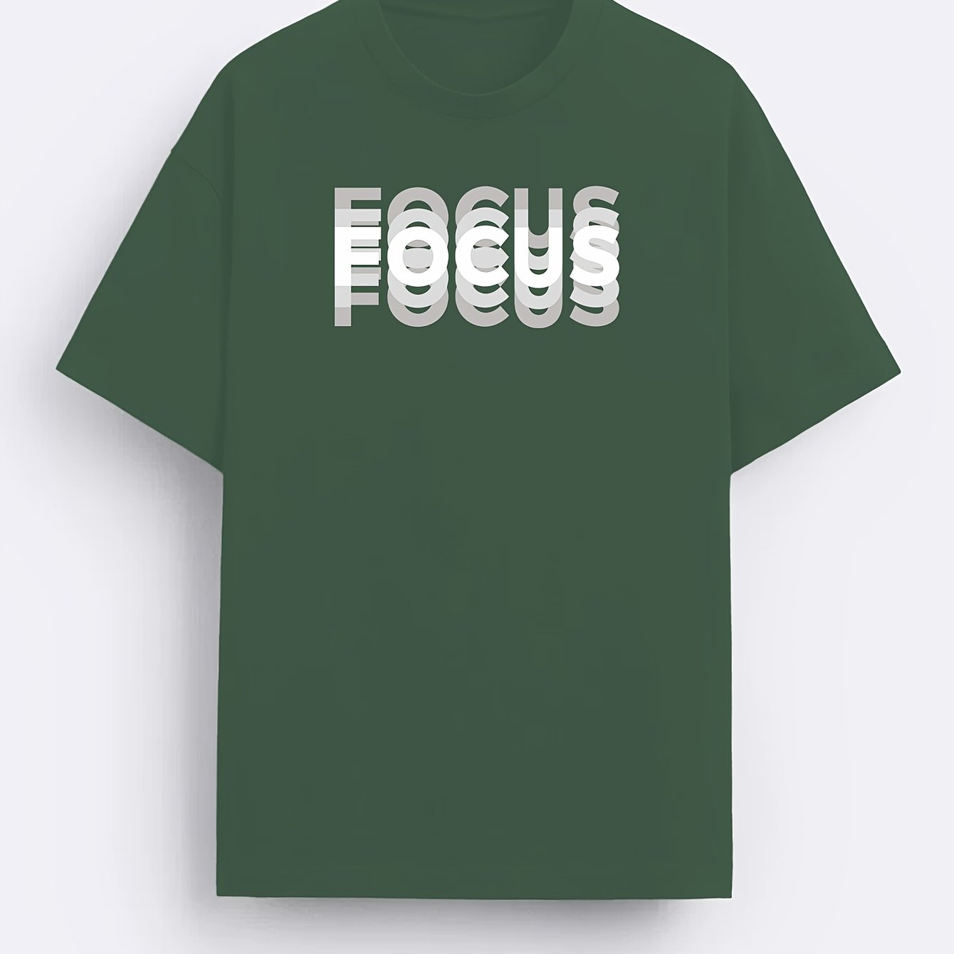 Herren T-Shirt mit modernem FOCUS Schriftzug – Casual Statement Look für Alltag und Freizeit