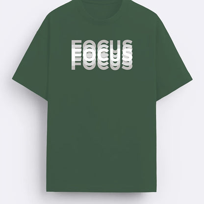 Herren T-Shirt mit modernem FOCUS Schriftzug – Casual Statement Look für Alltag und Freizeit