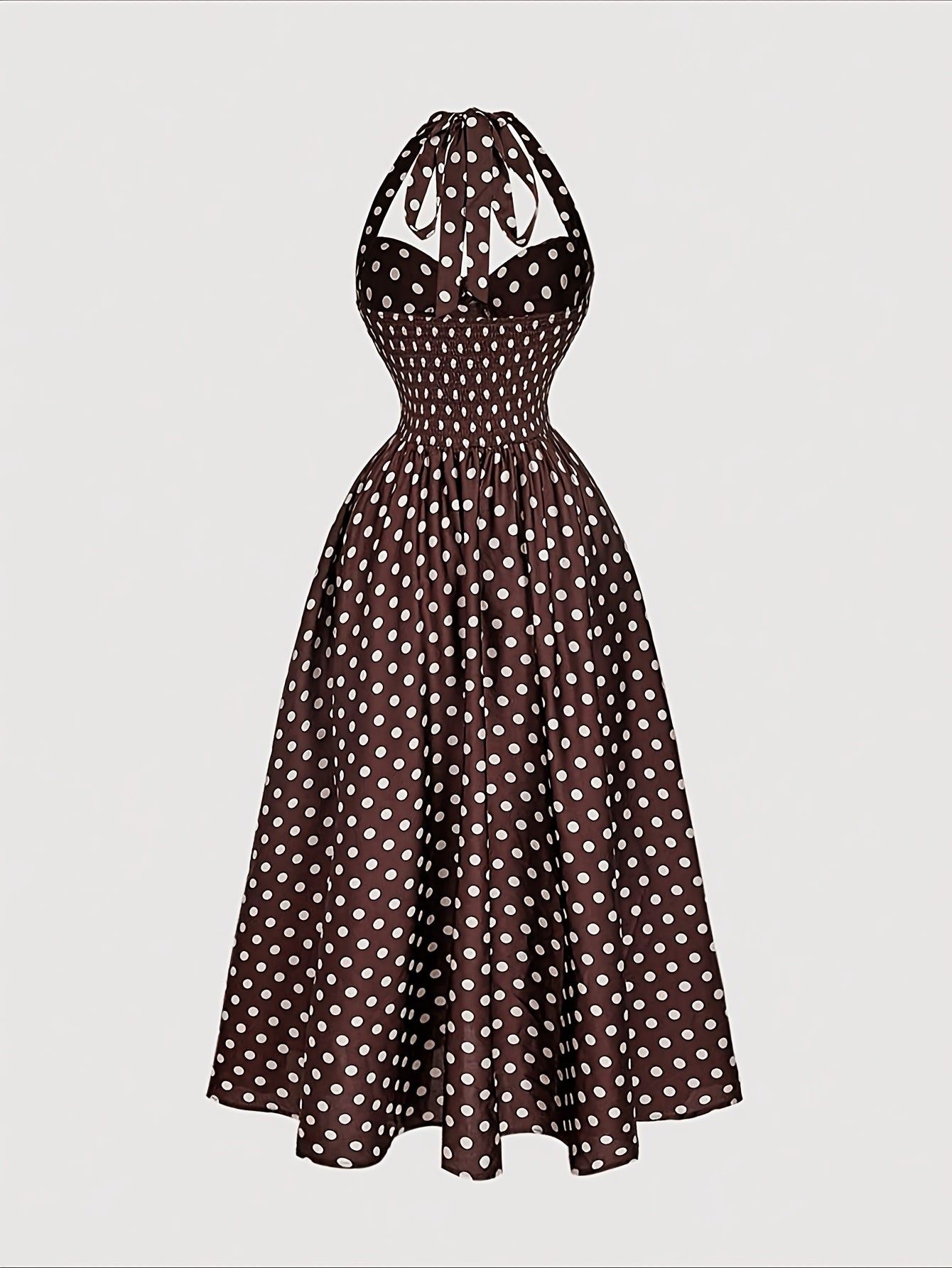 Damen Vintage Cocktailkleid mit Halterneck und Faltenrock – Eleganter Retro-Stil für besondere Anlässe