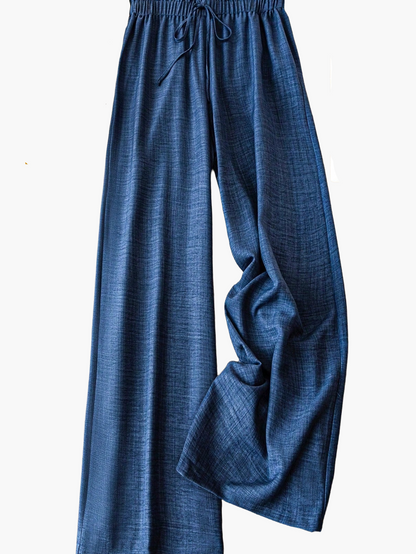 Damen Weite Freizeithose mit Kordelzug – Luftige Loungehose für Alltag und Urlaub