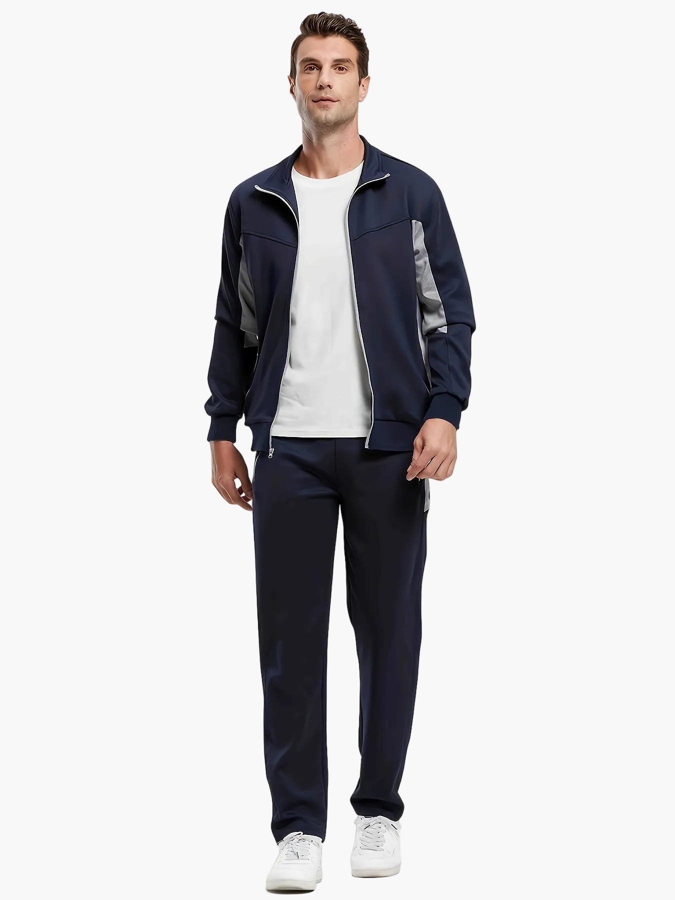 Herren Trainingsanzug Set Sportlich Freizeit Jogginganzug