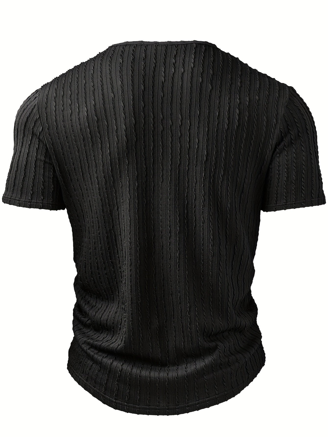 Herren Henley T-Shirt Kurzarm – Lässiges Sommer-Oberteil mit Knopfleiste, modischer Struktur-Look