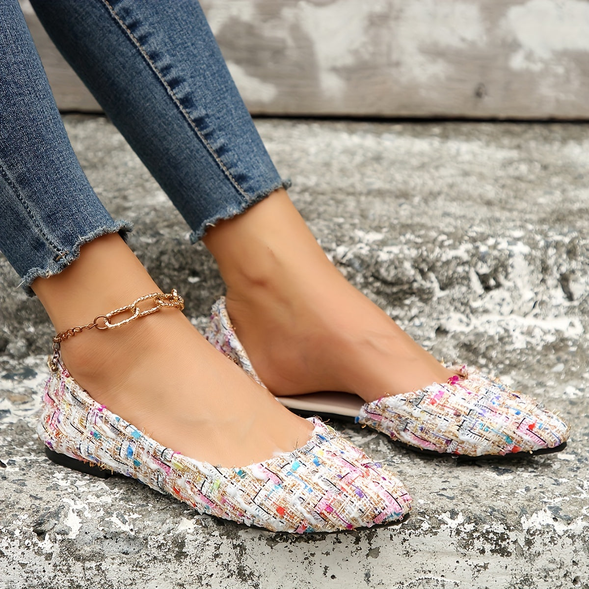 Damen Elegante Ballerinas mit Spitze – Klassische Flats für Alltag und Büro