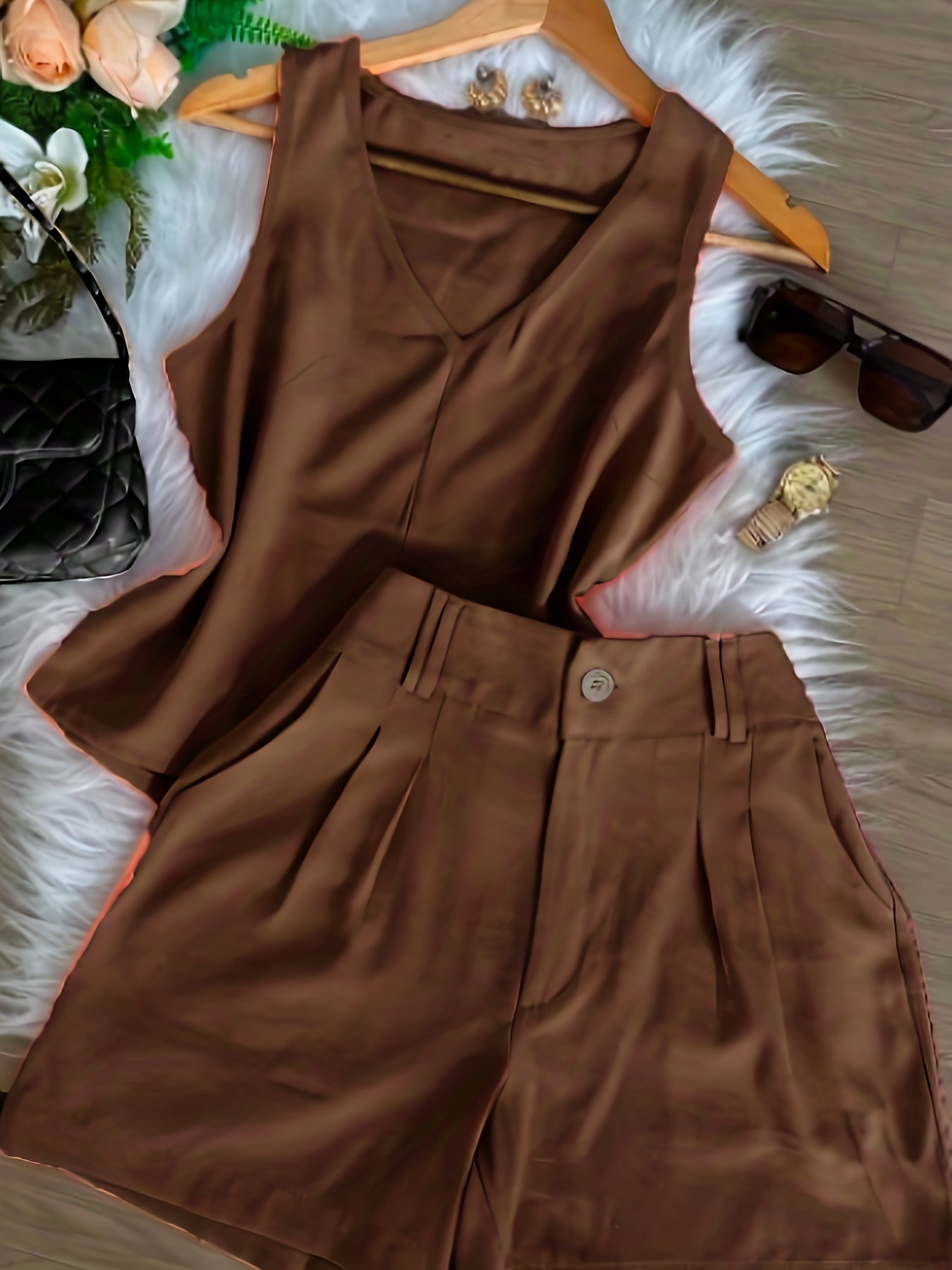 Damen Sommer Set – Elegantes Top und Shorts, Modischer Casual Look für Alltag & Urlaub