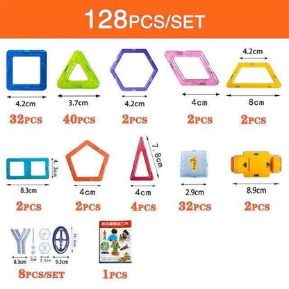 Magnetische Konstruktionsspielzeug Bausteine für Kinder – Lernspielzeug Set, Kreatives Baukasten Pädagogisches Spielzeug
