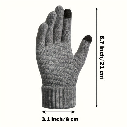 Unisex Winter Strickhandschuhe Touchscreen