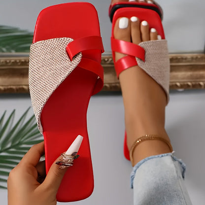 Damen Slip-On Sandalen mit modernem Design und bequemem Schnitt – Elegante Sommerschuhe für Alltag und Freizeit