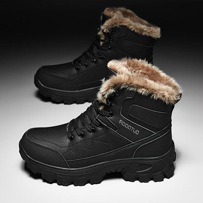 Winterstiefel gefüttert für Herren mit Schnürsenkeln Outdoor-Optik