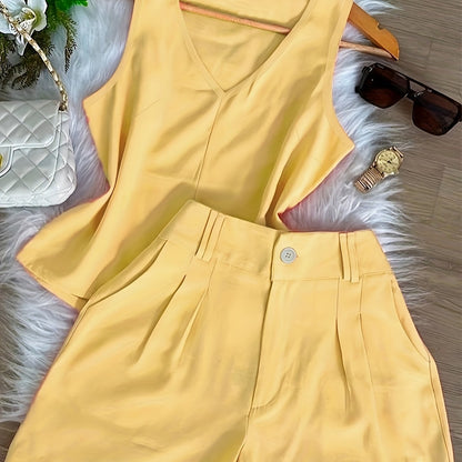 Damen Sommer Set – Elegantes Top und Shorts, Modischer Casual Look für Alltag & Urlaub