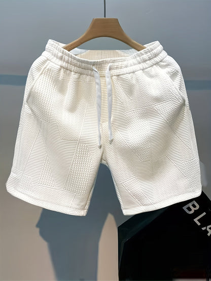 Herren Freizeitshorts mit Prägungsmuster – Moderner Look für Alltag und Sport