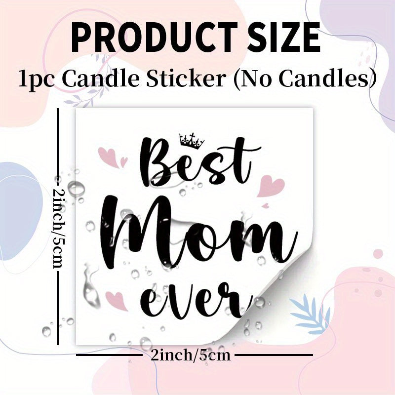Muttertag Kerzensticker – Deko-Aufkleber "Best Mom Ever" für Frauen, Geschenkidee