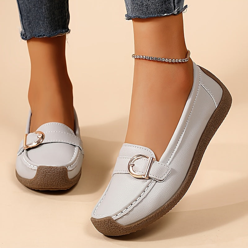 Damen Mokassins Slip-On Bequeme Loafers für Alltag und Freizeit