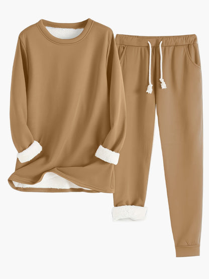 Damen Kuschelige Lounge-Set Zweiteilig – Bequemer Hausanzug für Alltag & Freizeit