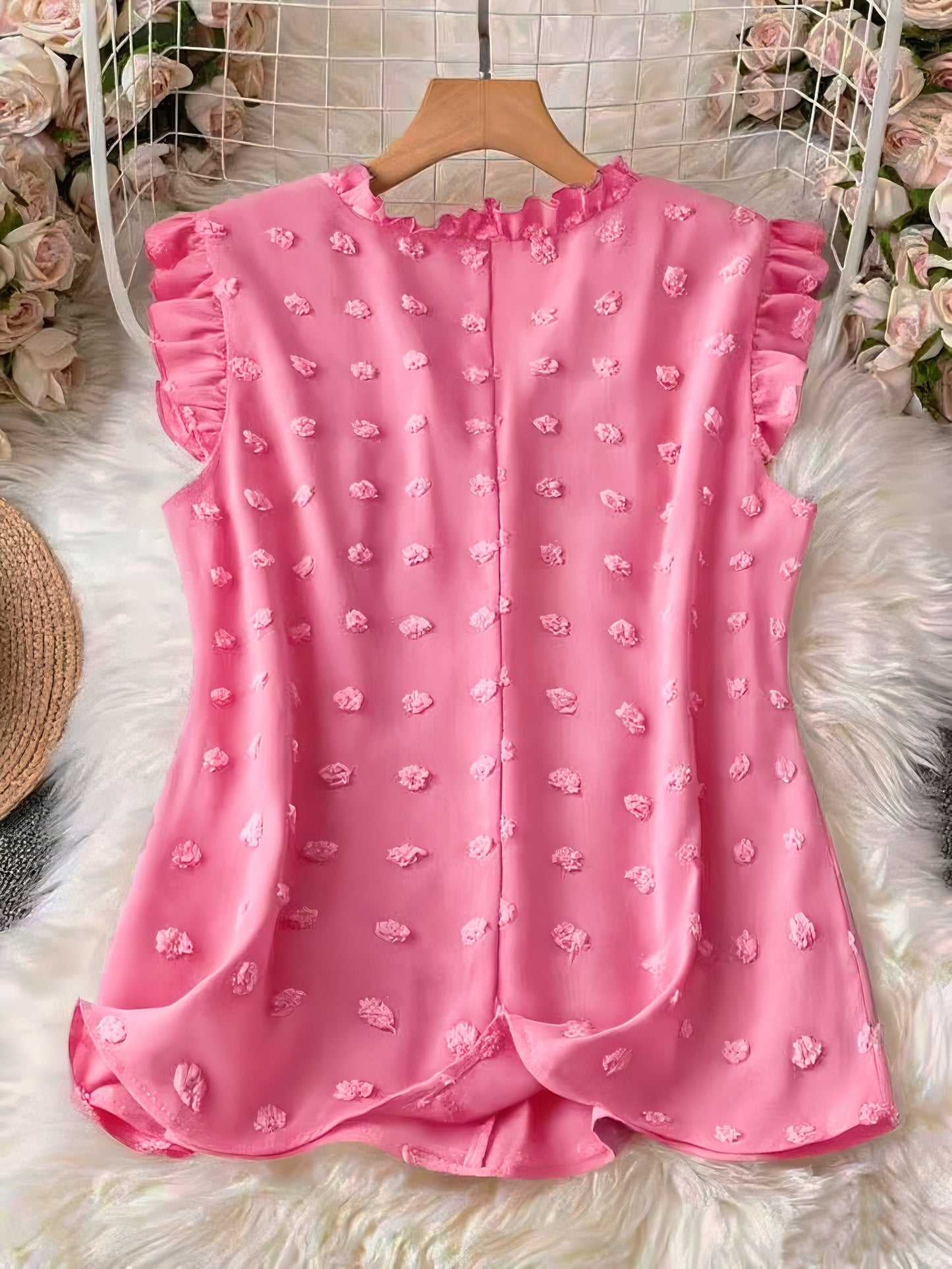 Damen Bluse Elegant mit Volants und Rüschenärmeln – Perfekt für Freizeit & Büro